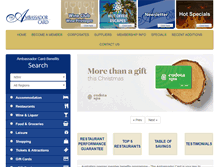Tablet Screenshot of ambassadorcard.com.au